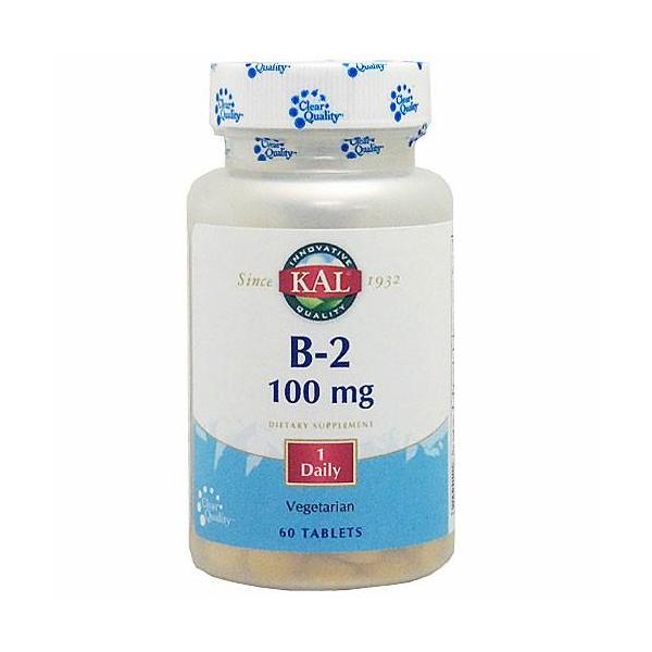 KAL（カル） ビタミンB2 100mg 60粒 サプリメント　 ビタミン ビタミンB2 タブレット Vitamin B-2 100mg