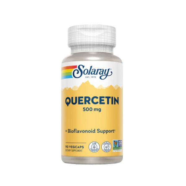 季節の変わり目の健康管理や、ハウスダストなどが気になる方のコンディションキープに選ばれています。ふだんの食事ではまとめて摂りづらいケルセチンが1粒500mg含有！1粒にしっかり500mgのケルセチンを含有したSolaray社の「ケルセチン5...