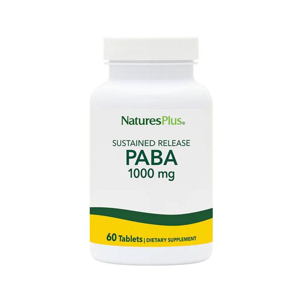 Nature's Plus（ネイチャーズプラス）PABA 1000mg （パラアミノ安息香酸 タイムリリース型） 60粒 ビタミン ビタミンB群