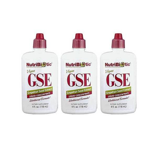 NutriBiotic（ニュートラバイオティック）GSEリキッド 4オンス（118ml）3個セット