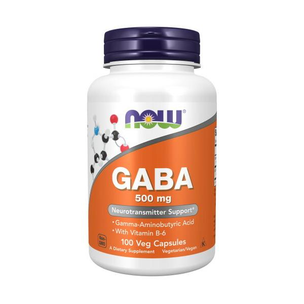 NOW　GABA（ギャバ） 500mg＋B6／100ベジカプセル　眠り