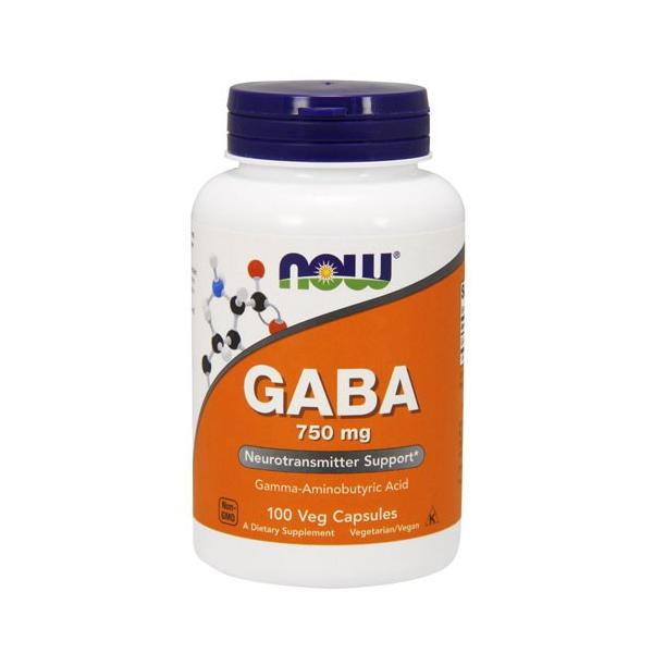 NOW（ナウ）ギャバ GABA 750mg 100粒（ベジタリアンカプセル）