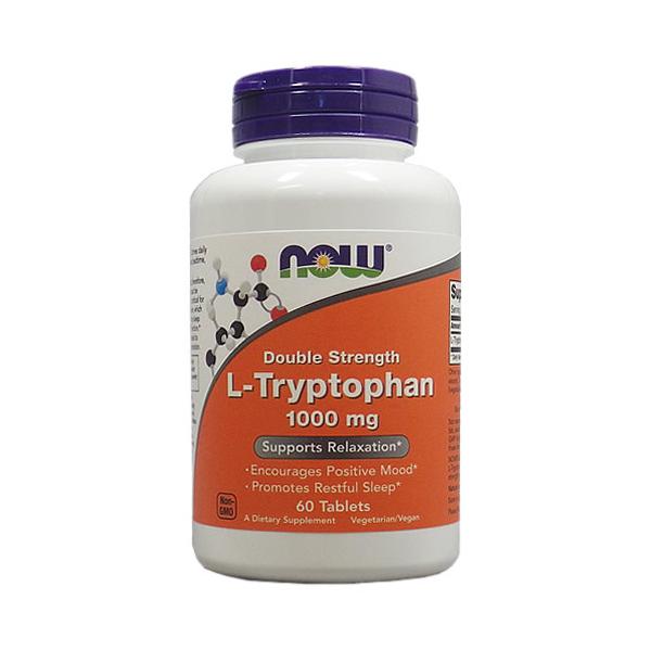 NOW（ナウ）L-トリプトファン 1000mg／60タブレット ダブルストレングス（成分2倍）