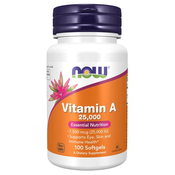 NOW（ナウ）ビタミンA 25,000（7,500mcg）／100ソフトカプセル