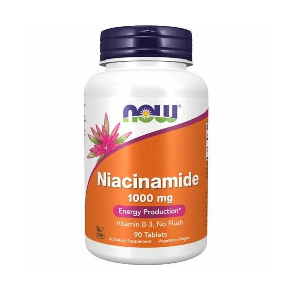 NOW（ナウ）ナイアシンアミド 1000mg 90粒ｌエネルギー やる気 ビタミンB3 ナイアシン タブレット