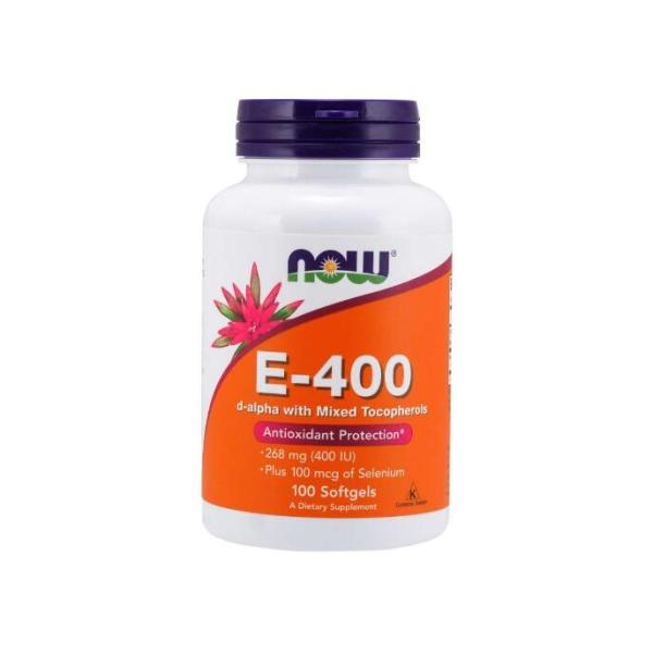 NOW（ナウ）ビタミンE 400IU ＋ セレニウム 100粒 ソフトジェル Vitamin E-400 with Selenium
