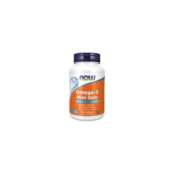 NOW（ナウ）オメガ3 ミニジェル 180粒 オメガ3 EPA DHA 魚油