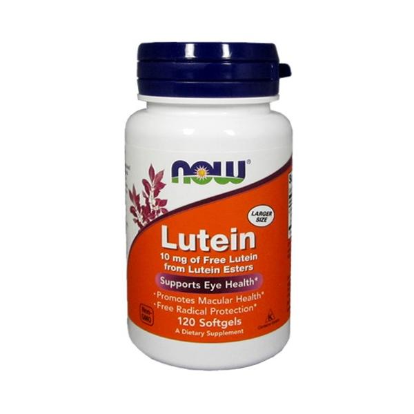 NOW Supplements, Lutein 10 mg with 10 mg of Free Lutein from Lutein Esters, 120 Softgels