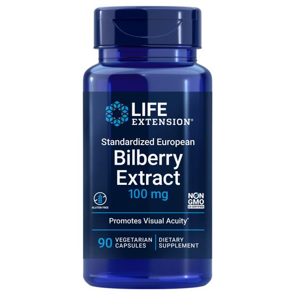 LIFE EXTENSION, Standardized European Bilberry Extract, 90 vegetarian capsules.ヨーロピアン・ビルベリー（学名：Vaccinium myrtillus）は、目の健...