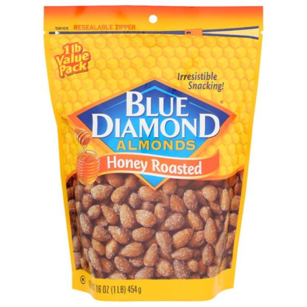 甘くて濃厚なハチミツの風味に、ほのかな塩味？最高！ハニーローストアーモンドで自分へのご褒美タイム！お気に入りのサラダやデザートにトッピングすれば、究極のおやつになります。