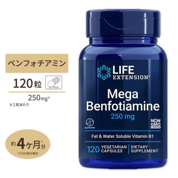 メガベンフォチアミン 250mg 120ベジタブリアンカプセル Life Extension(ライフエクステンション) :LE-92512:米国サプリのNatural Harmony - 通販 - Yahoo!ショッピング メガベンフォチアミン 250mg 120ベジタブリアンカプセル Life Extension(ライフエクステンション) :LE-92512:米国サプリのNatural Harmony - 通販 - Yahoo!ショッピング