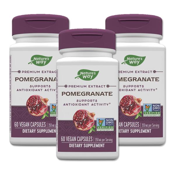 3個セット] ネイチャーズウェイ ポメグラネイト (ザクロ エキス) 350mg カプセル 60粒 Nature's Way Pomegranate  サプリメント 美容 健康食品 :NW-15385-3:米国サプリのNatural Harmony 通販 