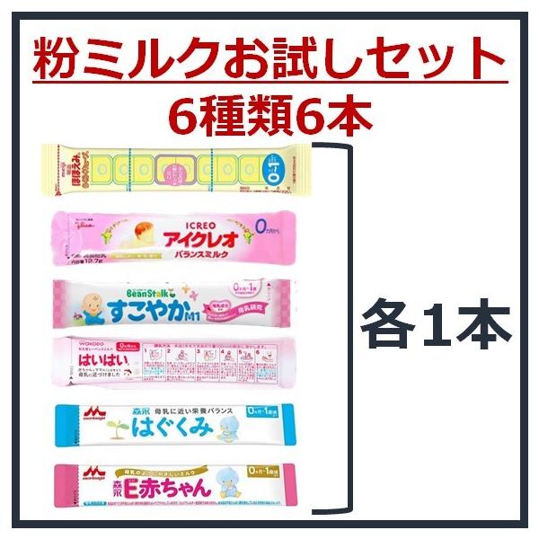 粉ミルク お試し 詰め合わせ セット人気の粉ミルク 6大ブランド(ほほえみ/アイクレオ/すこやか/はいはい/はぐくみ/E赤ちゃん)が入っています！■こんな方にオススメ■・赤ちゃんの好みのミルクが知りたい・ミルクをあまり飲まなくなったので、他...