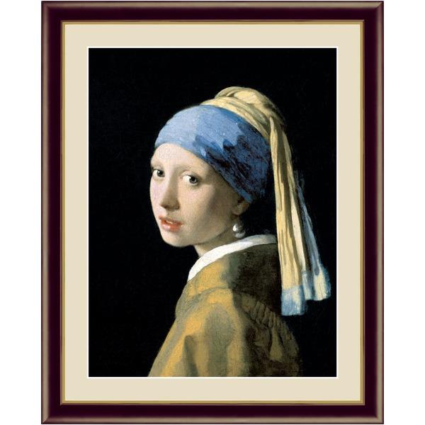 複製画　ヨハネス・フェルメール　真珠の耳飾りの少女 フェルメールの代表作 〕 F6号 真珠の耳飾りの少女 ヨハネス・フェル