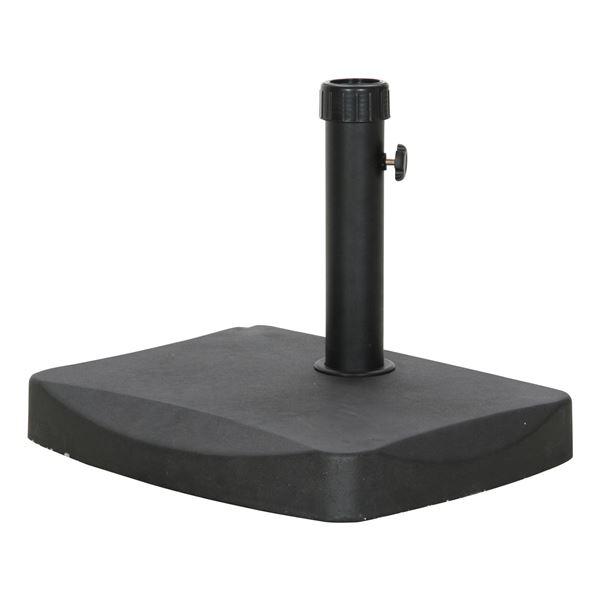 【商品名】 パラソルベース 約幅48×奥行37×高さ35cm 半円型 20kg ブラック ガーデン ベランダ テラス バルコニー ウッドデッキ 【ジャンル・特徴】 パラソルベース パラソル土台 屋外 室外 庭 ガーデン ベランダ バルコニー...