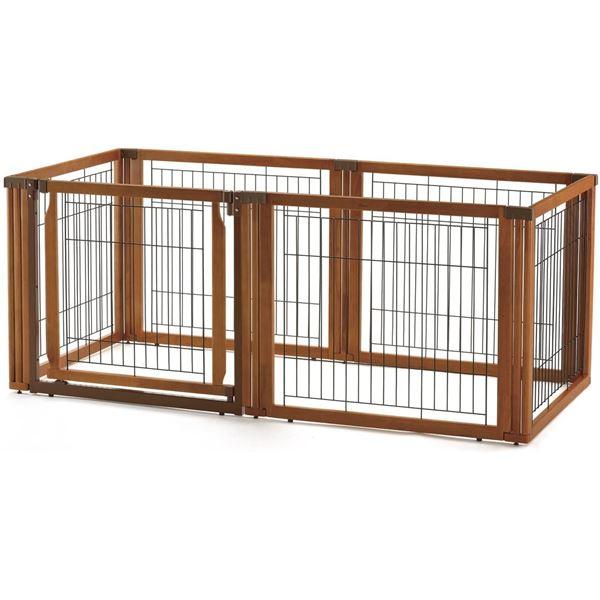リッチェル　3way木製サークル　6面高さ70㌢ リッチェル 木製 3wayサークル 6面 高さ70cm ブラウン : Mono