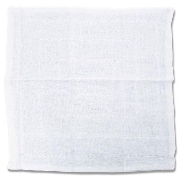 〔2個セット〕 オカ 抗菌 イヤなニオイのしない ガーゼふきん 大判サイズ 約42×42cm ホワイト（無地） 1枚入