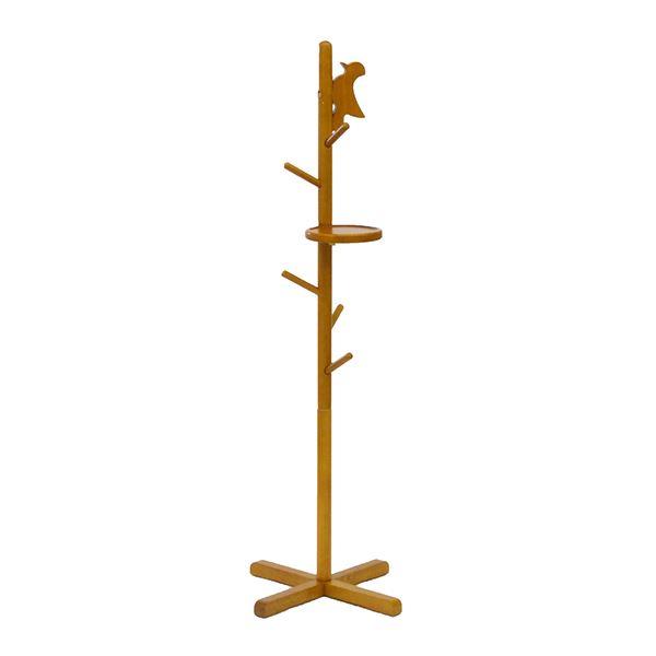 ポールハンガー 〔約幅44×奥行44×高さ125.5cm〕キツツキモチーフ