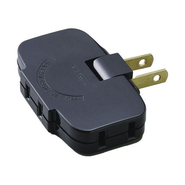 【商品名】 （まとめ） ELPAEDLPコーナータップ 3個口 ブラック LP-A1536（BK） 1個 【×5セット】