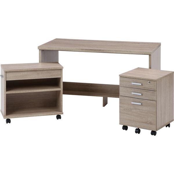 《新品・送料無料》デスク３点セット　ホワイトオーク デスク3点セット ホワイトオーク 組立品 : Mono Natural(インボイス