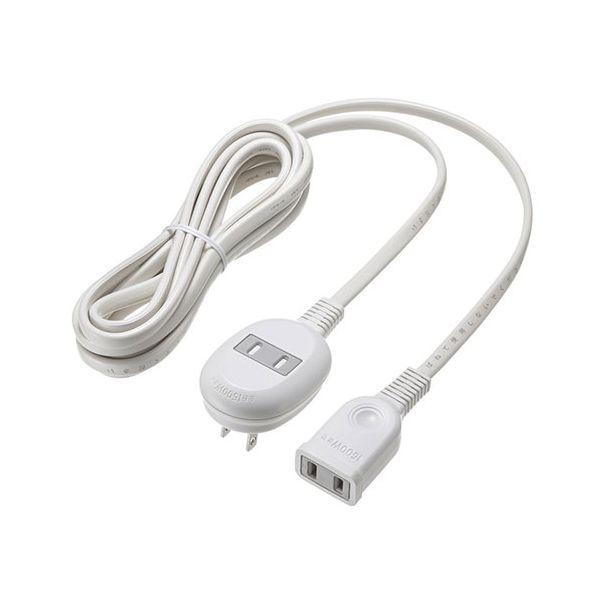 【商品名】 サンワサプライ プラス1個口延長コード 2P・1個口+1個口・3m ホワイト TAP-B8-3K  [ TAP-B8-3K ]