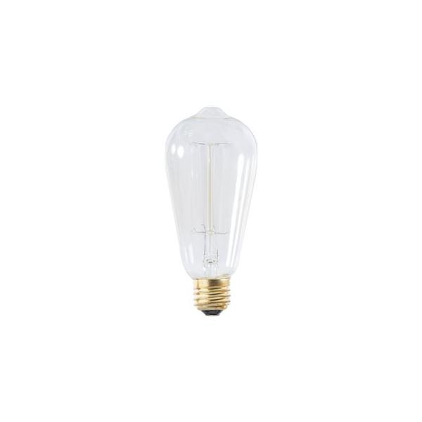 エジソン球 L W6.4×D6.4×H14cm クリア E26/60W 電球 照明 ライト 完成品