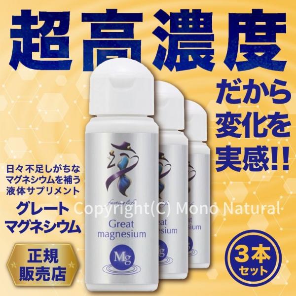 グレートマグネシウム 高濃度マグネシウム 50mL×3本 ミネラル サプリメント ファスティング