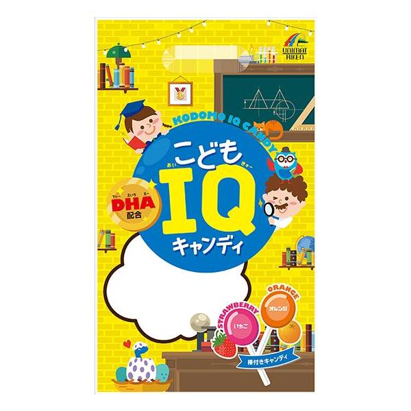 罪悪感０おやつ　子育てサプリ　こどもＩＱキャンディ ＤＨＡ配合　いちご味 オレンジ味　１０本入