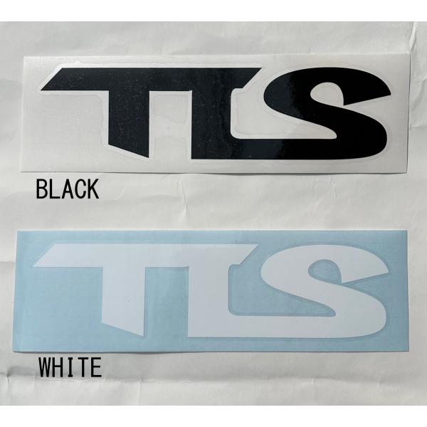 TLS トゥールス カッテイングステッカーTLS (トゥールス)は信頼の国産サーフギアブランド。▼サイズ：19.5cm　x　5cm▼カラー：ブラック・ホワイト※画像は実物と若干ことなって見える場合があります。ご了承下さい。◆店頭販売も行って...