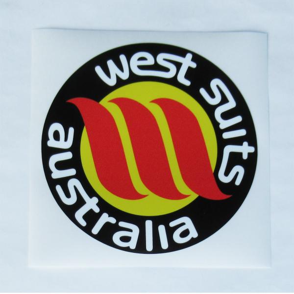WEST ウエストステッカー(Classic-S)　ウエストスーツ / カットステッカーWESTはウエスタンオーストラリア生まれのコアなウエットスーツブランドです。ウエストスーツ新作ステッカー！創設当時のクラシックステッカーが復活！サイズ(...