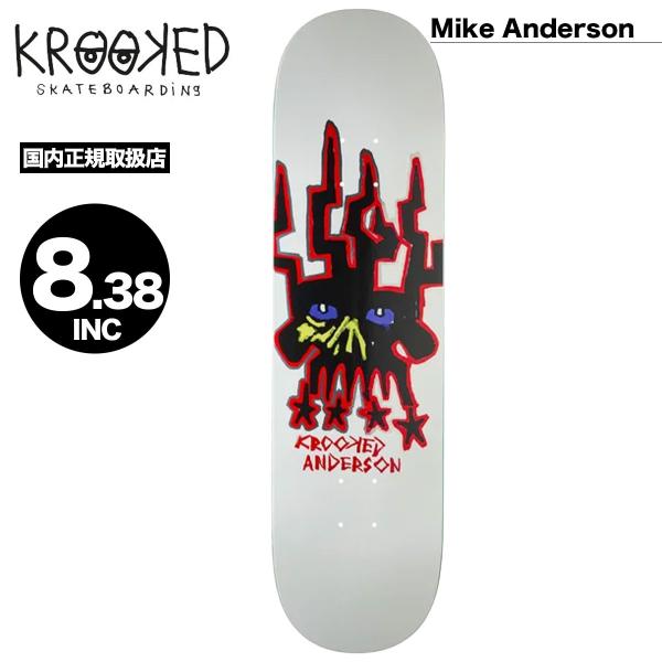 クルキッド スケートボード スケボー デッキ 8.38inc スケートデッキ マイク・アンダーソン 人気ブランド KROOKED | MIKE ANDERSON SKULL K【10023ZZ103MA00】