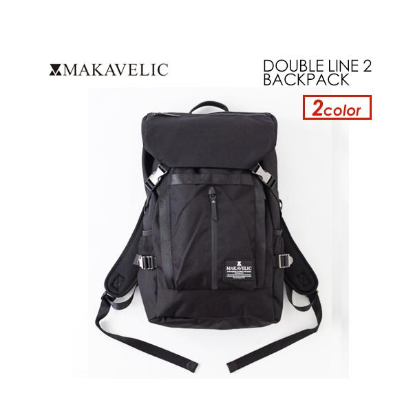 送料無料 MAKAVELIC DOUBLE LINE 2 BACKPACK マキャベリック ダブル