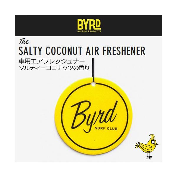 あすつく BYRD バード ワックス ポマード 芳香剤 カー用品 エアーフレッシュナー メール便対応可/AIR FRESHENER SALTY COCONUTS ソルティココナッツの香り