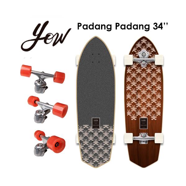 サーフスケートボード　YOW パダンパダン　34インチ YOW SURFSKATE ヤウ サーフスケート スケボー コンプリート 2021