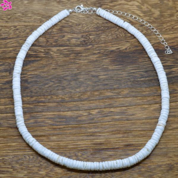 177プカシェルとラリマーのネックレス　サーファーズネックレス　ハワイ　50cm 177プカシェルとラリマーのネックレス サーファーズネックレス