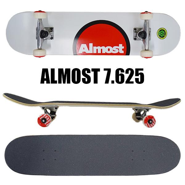 ALMOST/オルモスト コンプリートスケートボード/スケボー OFF SIDE FP COMPLETE 7.625 WHITE COMPLETE  SK8 [返品、交換不可]