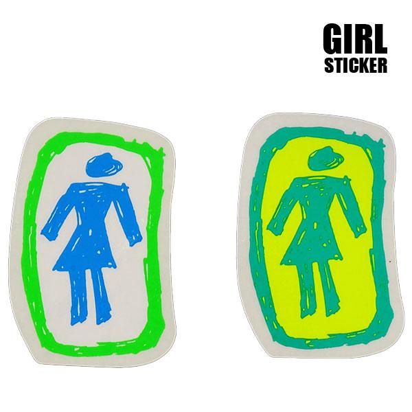 GIRL/ガールSTICKER/ステッカー【GIRL NEON STICKER】IGIRLのステッカーが入荷しました！約6x9cmカラー1.BLUE/WHITE2.GREEN/YELLOWベースは透明です。板にボードに車に！カスタムにどんど...