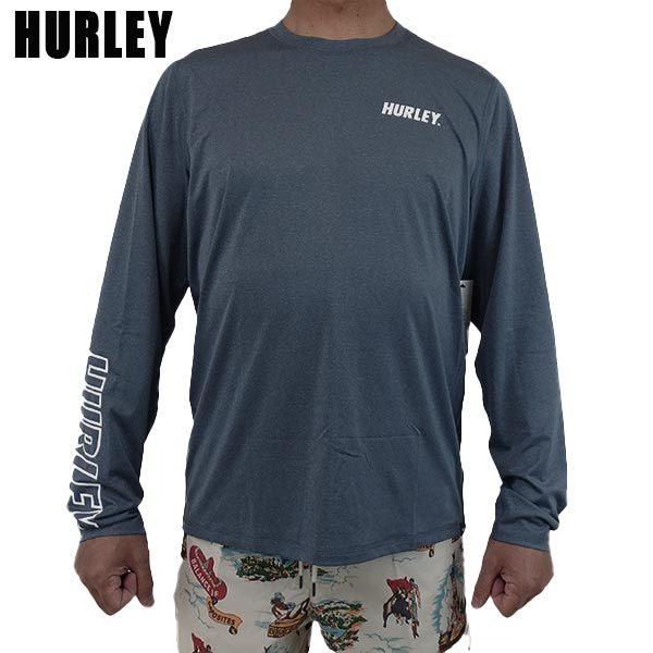 HURLEY/ハーレー 長袖ラッシュガード/サーフTシャツ FASTLANE HYBRID UPF SURF SHIRT L/S MONSOON 男性用水着 [返品、交換及びキャンセル不可]
