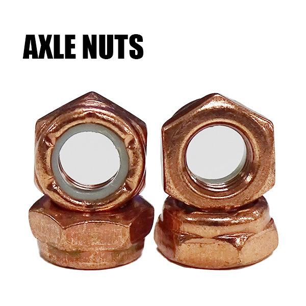 SURFING WORLD ORIGINALサーフィンワールド オリジナル【 AXLE NUTS/アクセルナット】メタリックオレンジ4個（トラック2個分/スケートボード1台分）アクセルナットはトラックにウィールを取り付けるために必要なパーツ...