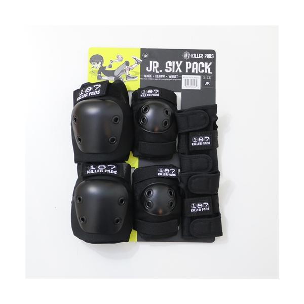 187 JUNIOR SIX PACK XP[g veN^[ LbYp KNEE ELBOW WRIST GEIpbhEXgK[h  BLACK