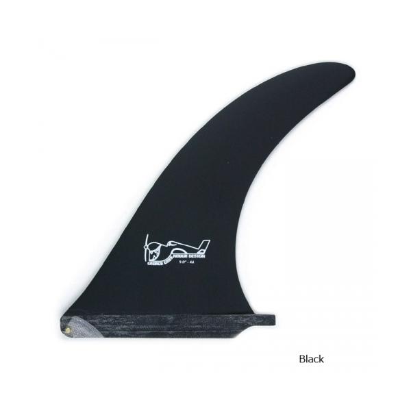 TRUE AMES FIN GREENOUGH T[tB tB O{[htB W[W OmE LONGBOARD FIN 4A 7.5" BLACK