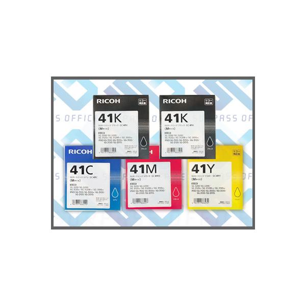 リコー（RICOH） SGカートリッジ GC41K 2個 /C/M/Y 各1個 Mサイズ 計5