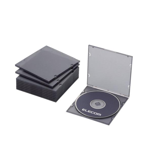 CD/DVDスリムPPケース/1枚収納/10パック/クリアブラック / エレコム株式会社
