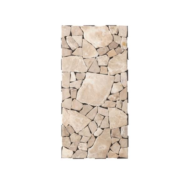 デザイン性の高いフロアーパネルが登場。おしゃれな乱形の敷石が、まるで西洋の石畳のよう。空間のスタイリングにぜひ加えてみては・・・?カラー：ナチュラルサイズ：W30×D60×H2スペック：天然石原産地：インドネシア