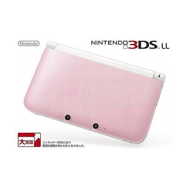 中古ニンテンドー3DSハード ニンテンドー3DSLL本体 ピンク×ホワイト