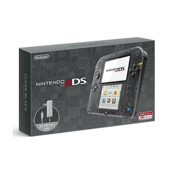 中古ニンテンドー3DSハード ニンテンドー2DS本体 クリアブラック