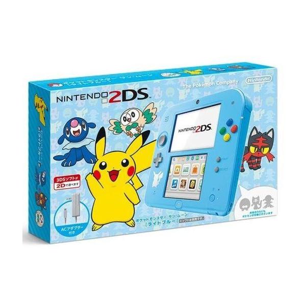 中古ニンテンドー3DSハード ニンテンドー2DS本体 ポケットモンスター サン・ムーン【ライトブルー】