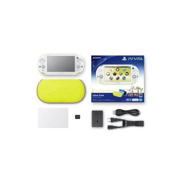 中古PSVITAハード PSVita本体 バリューパック ライムグリーン・ホワイト[PCHJ-10014]
