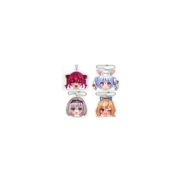 中古キーホルダー 全4種セット hololive マリン船長のイラストアクリルボールチェーン 「バーチャルYouTuber ホ