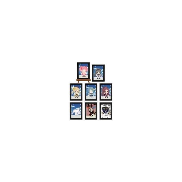 中古置物・装飾品 全8種セット 「魔法少女まどか☆マギカ トレーディングミニアートフレーム(ワンナイト人狼コラボドット絵ver.)」